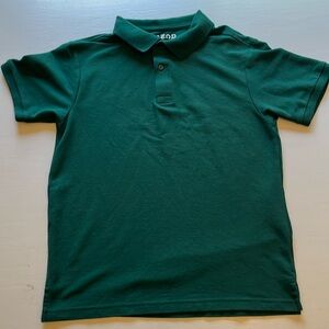 MENS COLLARED SHIRT, adult medium but runs small, forest green color